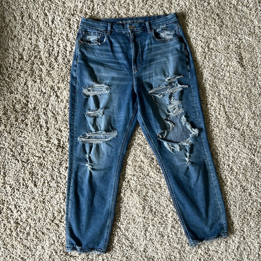 American Eagle Stretch Curvy Mom Jean Size 14